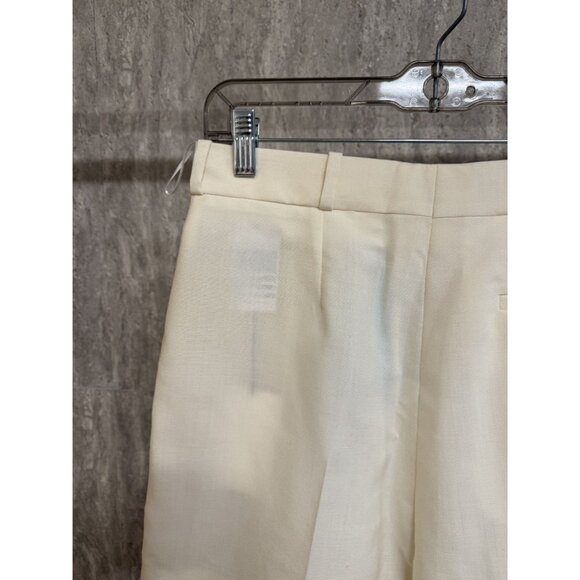 Balenciaga Womens High-Waisted Pleated Shorts Size 40 Cream - Picture 8 of 11